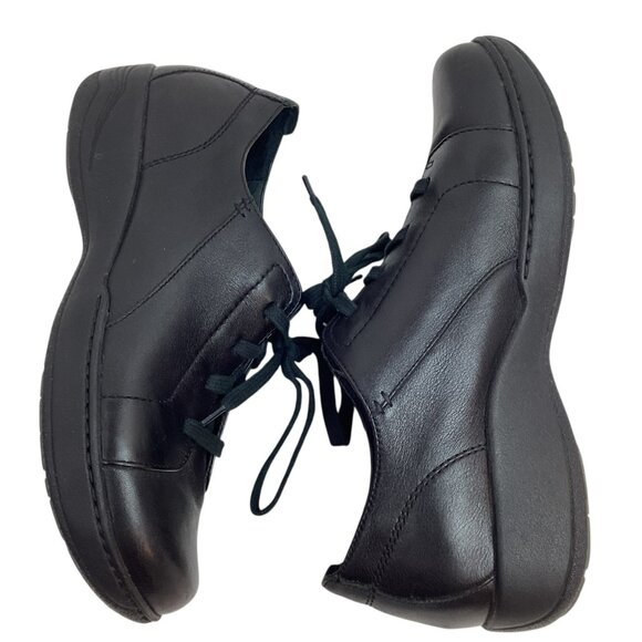 Dansko Adriana Womens 11.5-12 Leather Lace-Up Loafers Black Comfortable Casual S - Picture 4 of 11